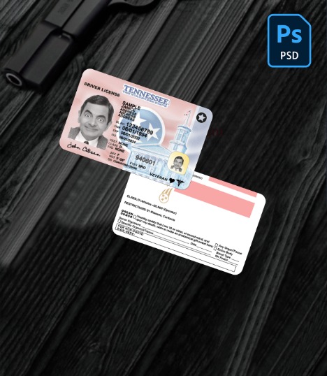 USA Tennessee driving license 2024-present PSD